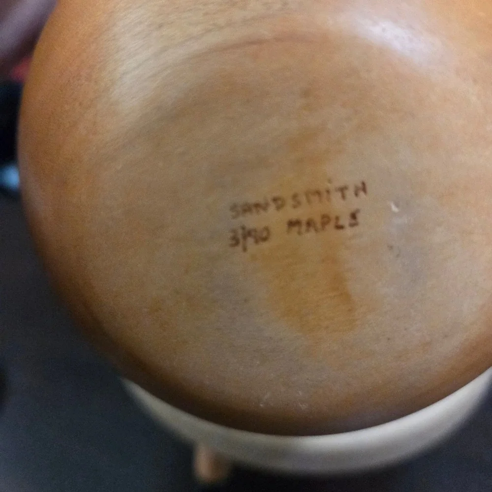 Sandsmith Maple Wood‎ Vase Signed Beautiful Decorative Wooden Handmade #3/90